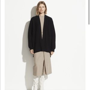 Vince Wool Cashmere Ribbed Back Cardigan S NWT